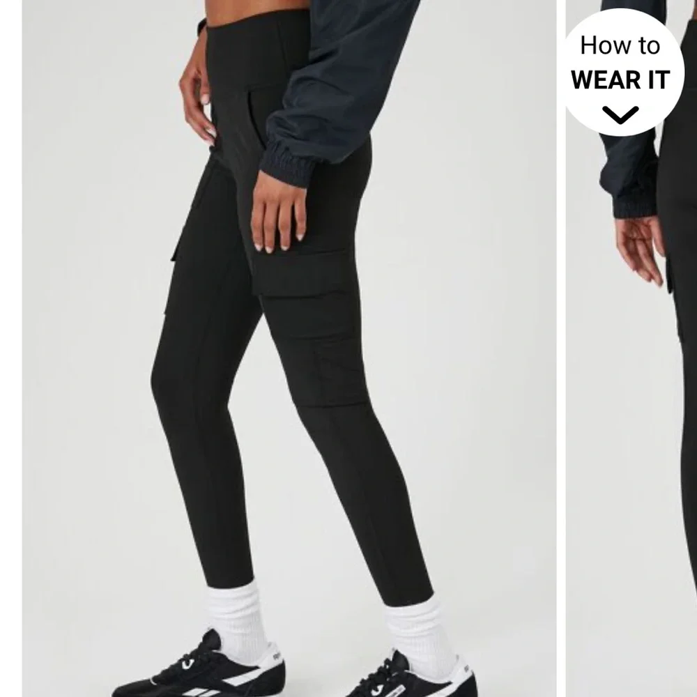 NWOT High Waist Cargo Leggings - Picture 6 of 6
